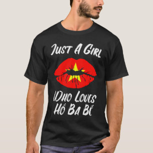 Lips Mouth Liebe vietnamesische Flagge Ho Ba Be T-Shirt