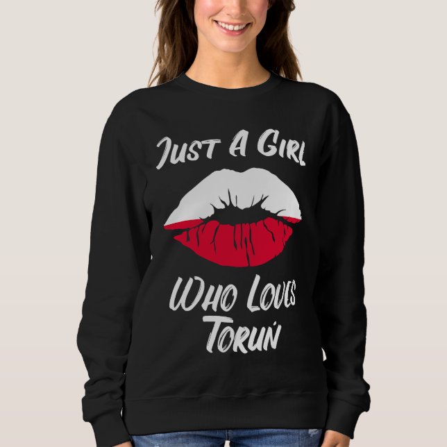 Lips Mouth Love Polish Flag Thorn Sweatshirt (Vorderseite)