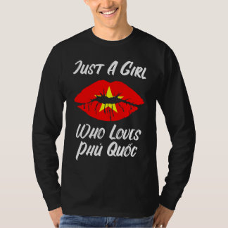 Lips Mouth Love Vietnamese Flag Phu Quoc T-Shirt