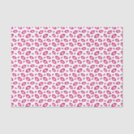 Lips Pattern Pink & White Seidenpapier