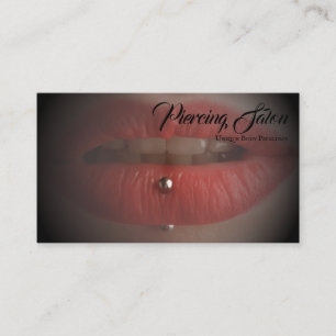 Lips Piercing Foto Visitenkarte