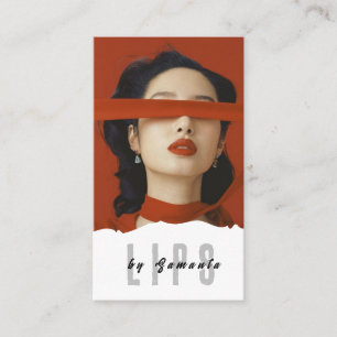 Lips PMU Microblading Henna Salon Business Card Visitenkarte