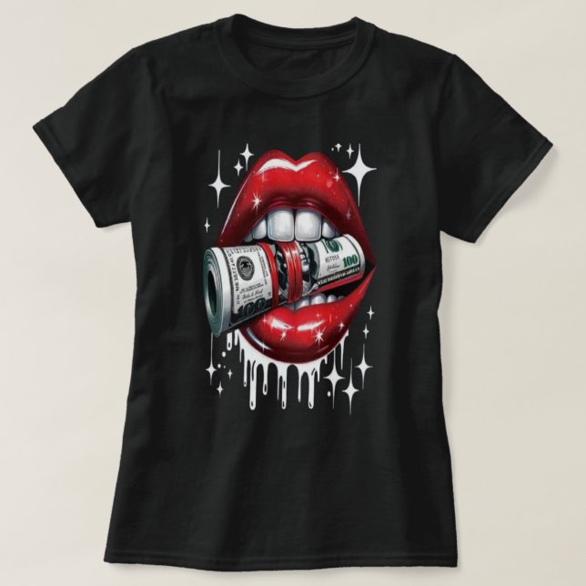 Lips & Rechnungen T-Shirt (Design vorne)