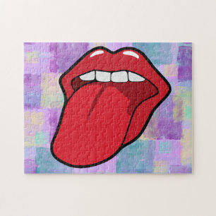 LIPS STECKEN AUS TONGUE JIGSAW PUZZLE