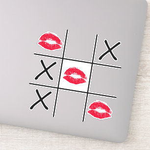 Lips Tic Tac Toe Aufkleber