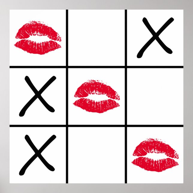 Lips Tic Tac Toe Poster (Vorne)