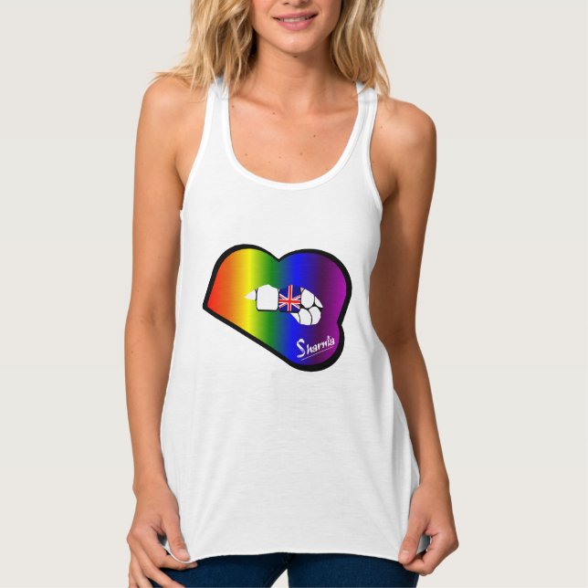 Lips UK Vest (Rainbow Lips) Tank Top (Vorderseite)