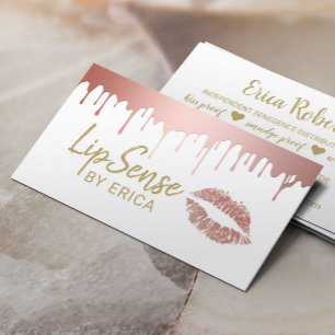 Lipsense Distributor Rose Gold Drilling Makeup Visitenkarte