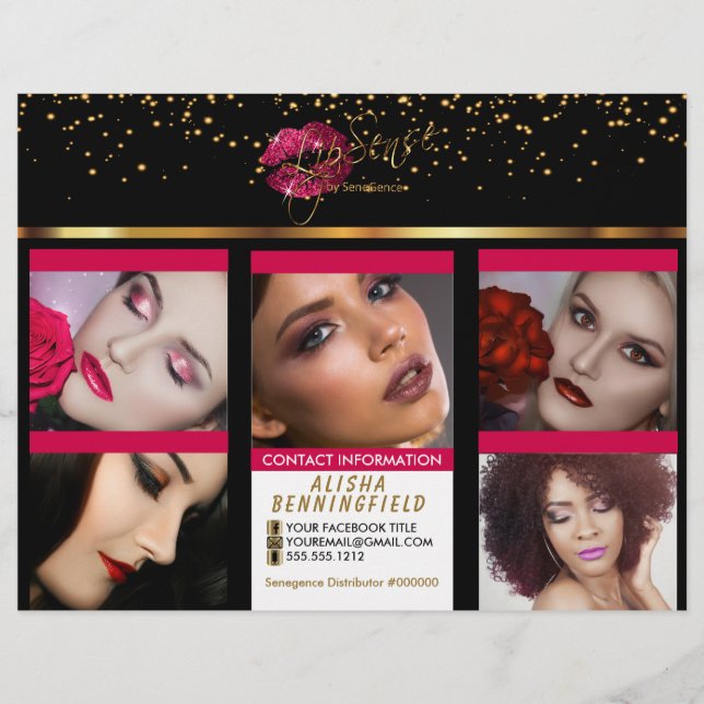 Lipsense Information - Trifold - Hot Pink Flyer (Vorne)