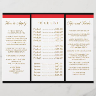 Lipsense Information - Trifold Red Lips Flyer