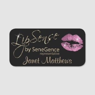 Lipsense - Rosa Lippen Namensschild