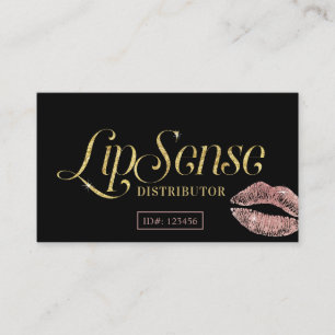 LipSense Verteiler-Rosen-Goldlippenmake-upkünstle Visitenkarte