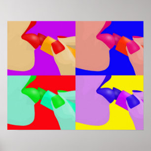 Lipstick - affiche pop art