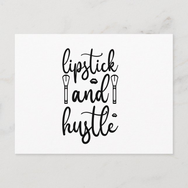 Lipstick and Hustle Postkarte (Vorderseite)