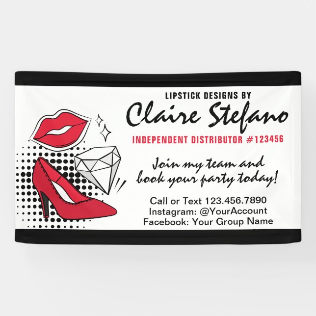 Lipstick Distributor Beauty Party / Fachmesse Banner (Horizontal)