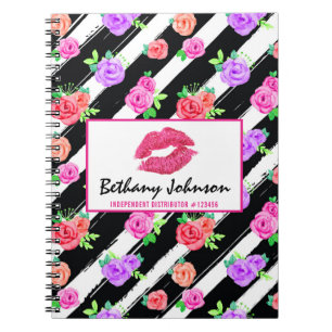 Lipstick-Distributor Glam-Rose Kiss Personalisiert Notizblock