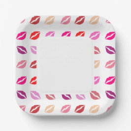 Lipstick-Druckpapier-Teller Pappteller