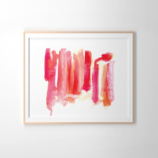 Lipstick-Erinnerungen Watercolor Wash Rosa Poster (Von Creator hochgeladen)