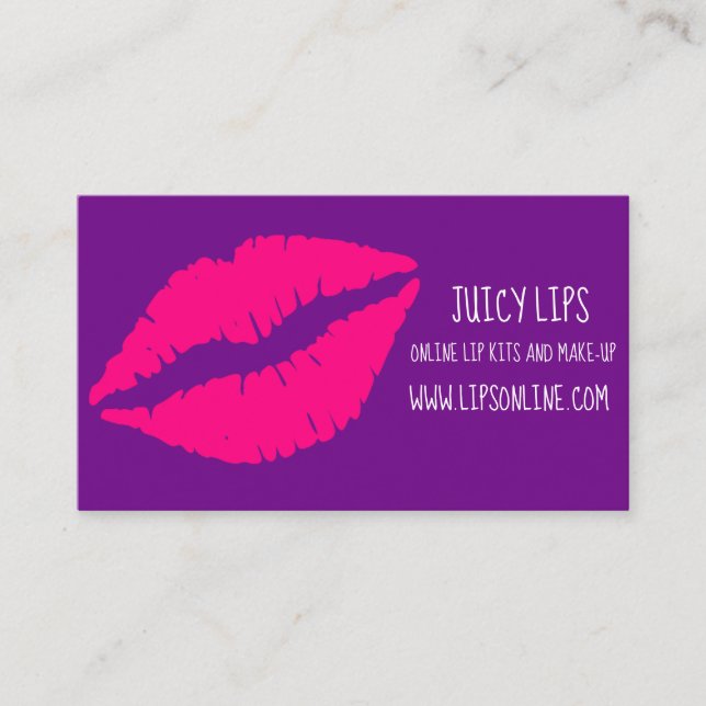 Lipstick für das Kosmetikgeschäft Visitenkarte (Vorderseite)