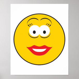 Lipstick-Girl-Gesicht Poster