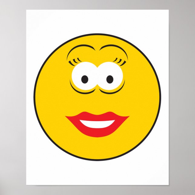 Lipstick-Girl-Gesicht Poster (Vorne)