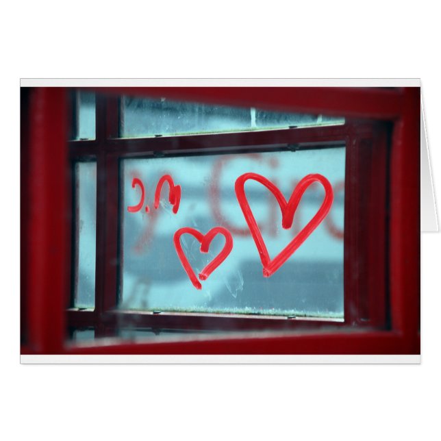 Lipstick-Herz am Fenster (Vorderseite (Horizontal))