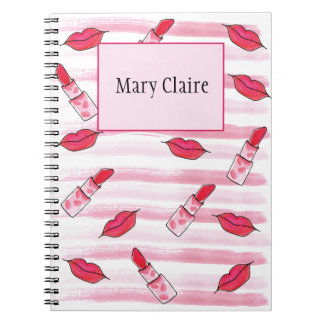 Lipstick Journal Planner Organizer Notebook Notizblock