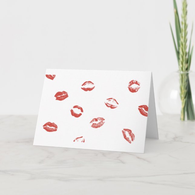 Lipstick-Karte Feiertagskarte (Vorderseite)