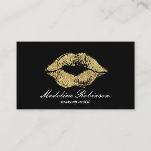 Lipstick Kiss Gold 2 Visitenkarte
