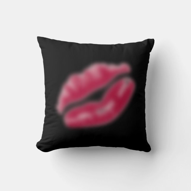 Lipstick Kiss Pillow Kissen (Vorderseite)