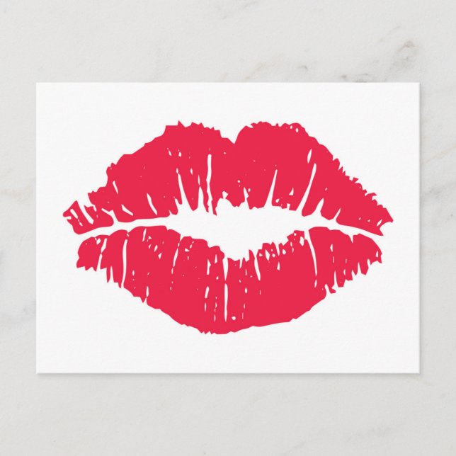 Lipstick Kiss Postkarte (Vorderseite)
