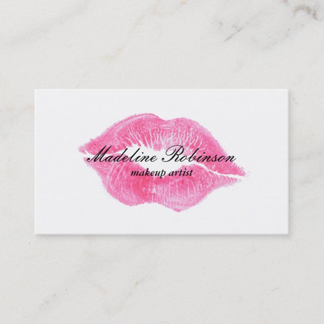 Lipstick Kiss Visitenkarte (Vorderseite)