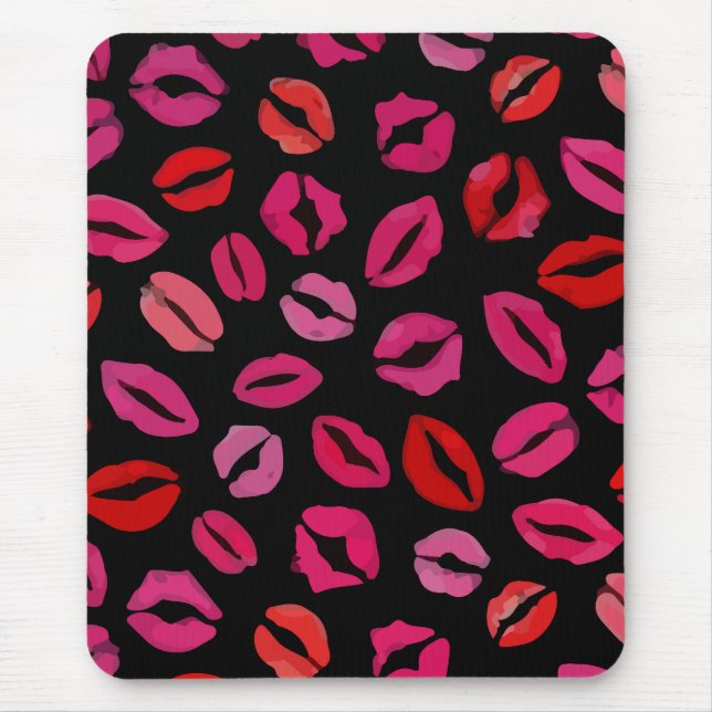 Lipstick Kisses Mousepad (Vorne)