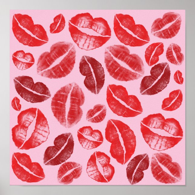 Lipstick Kisses Poster (Vorne)