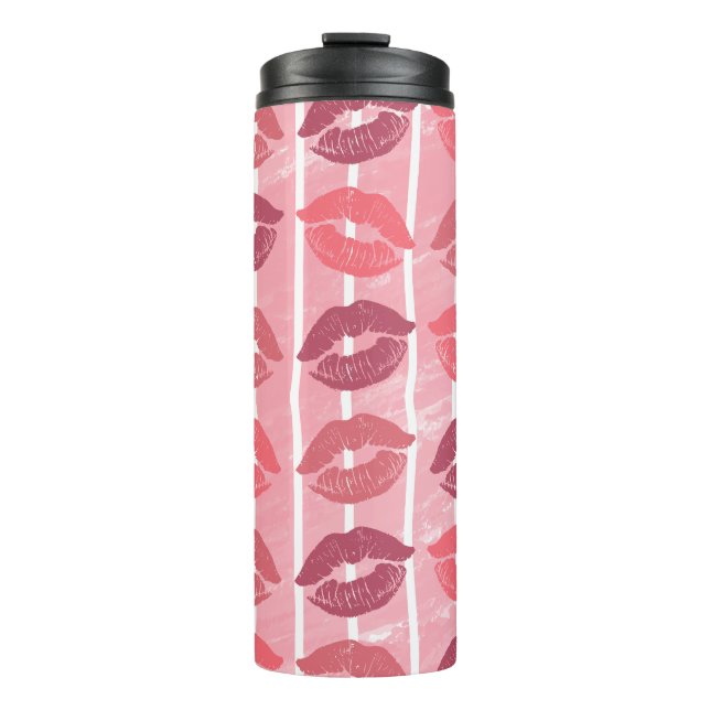 Lipstick Kisses Thermosbecher (Vorderseite)