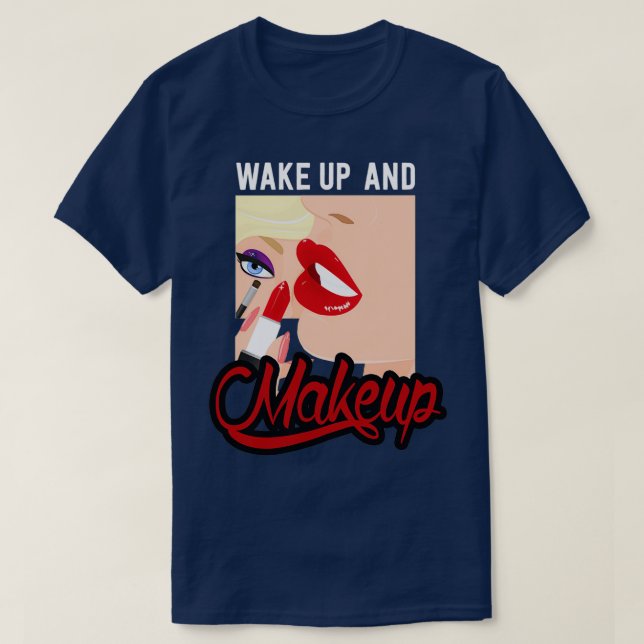 Lipstick-Kosmetik Makeup Lips Makeup T-Shirt (Design vorne)