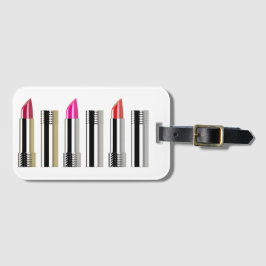 Lipstick-Kosmetologie Chrom Rosa Girl Gepäckanhänger