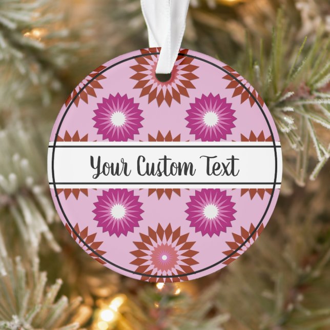 Lipstick lesbian pride pink flower pattern ornamen ornament (Baum)