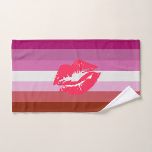 Lipstick Lesbische Flagge Handtuch