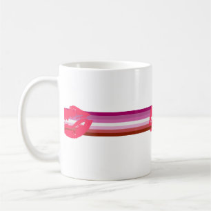 Lipstick Lesbische Flagge Kaffeetasse
