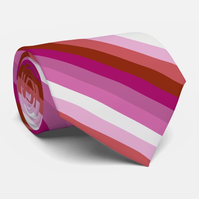 Lipstick Lesbische Flagge Krawatte (Gerollt)