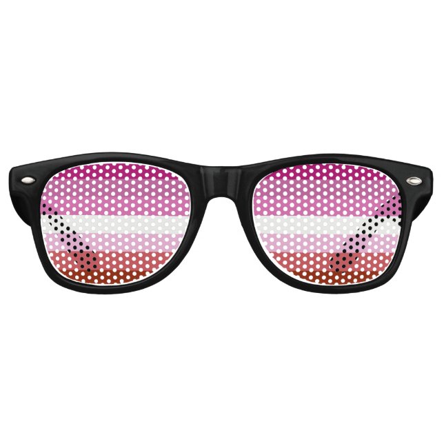 Lipstick Lesbische Flagge Partybrille (Vorderseite)