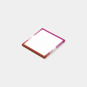 Lipstick Lesbische Flagge Post-it Klebezettel