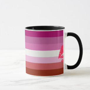 Lipstick Lesbische Flagge Tasse