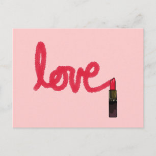 Lipstick-Liebe Postkarte