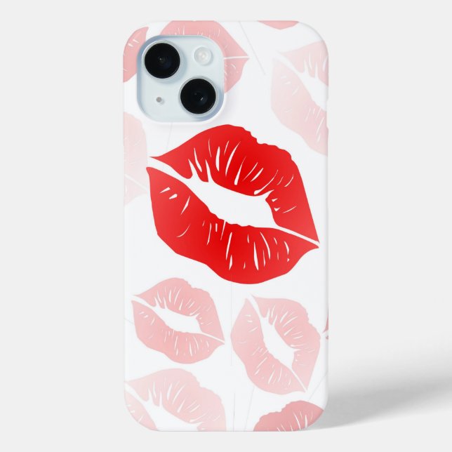 Lipstick-Lippen Case-Mate iPhone Hülle (Rückseite)