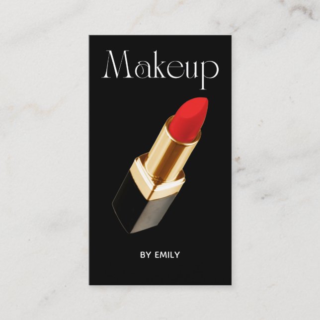 Lipstick Makeup Artist Visitenkarte (Vorderseite)
