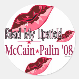 Lipstick McCain Palin '08 Aufkleber lesen