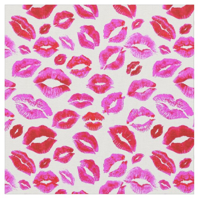 Lipstick Rosa Lippenkuss Makeup Niedlich Stoff (Nahaufnahme)