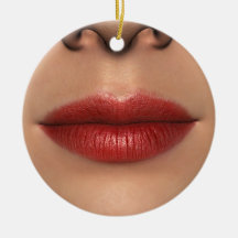 Lipstick Rote Weibliche Lippen Nah